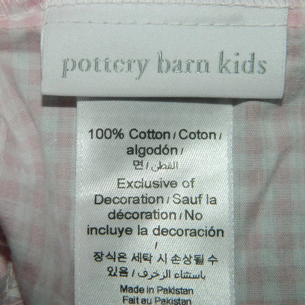 Pottery Barn Kids Gingham Easter Basket Liner "Giana" Sz S (OO-5) - Picture 4 of 5